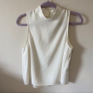Sleeveless white top